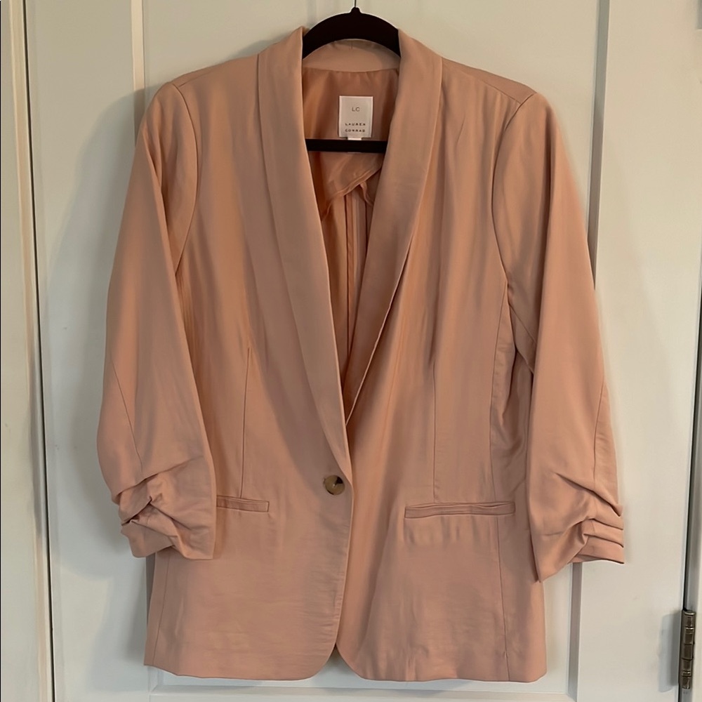Women's Blush Pink Blazer 3/4 sleeve